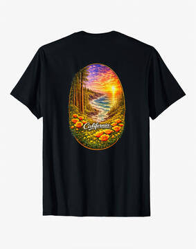 California Coast, Redwood ocean Poppy TEE California Coast, Redwood ocean Poppy TEE
