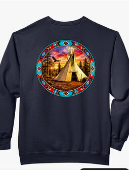 Native American Sunset TEEPEE comfort colors shirt Native American teepee@sunset comfort colors shirt
