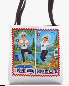 Funny, coffee, yoga tote Funny, coffee, yoga tote