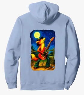 Music lovers hoodie Animal lovers music fox electric guitar hoodie