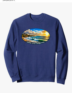 Ocean coastal sweatshirt Ocean coastal Santa Cruz sweatshirt